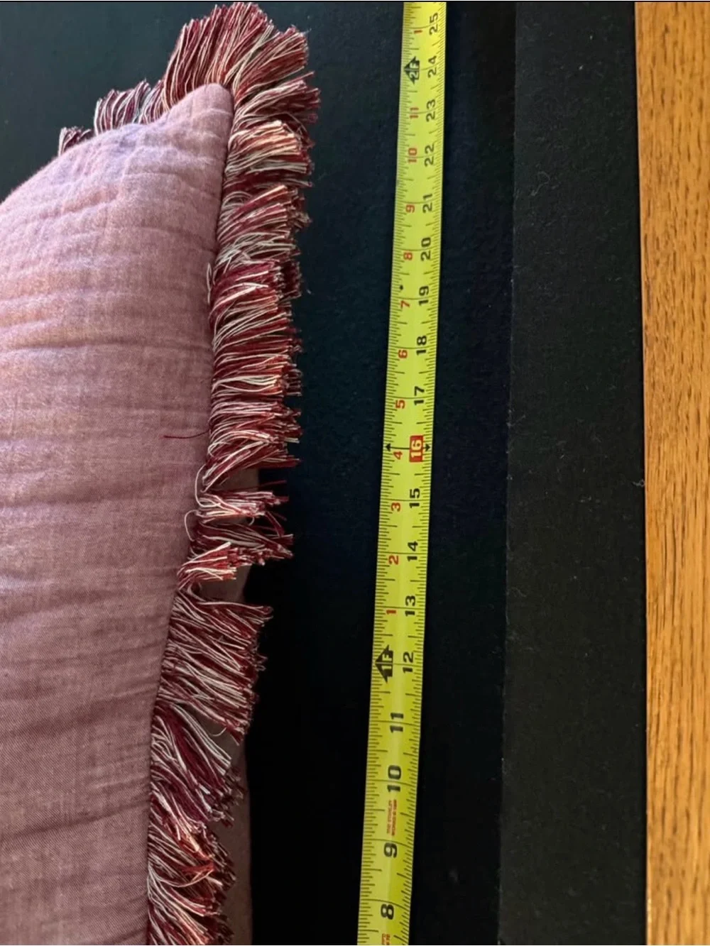 Plum Colored Fringe Throw Pillows - Set of 2